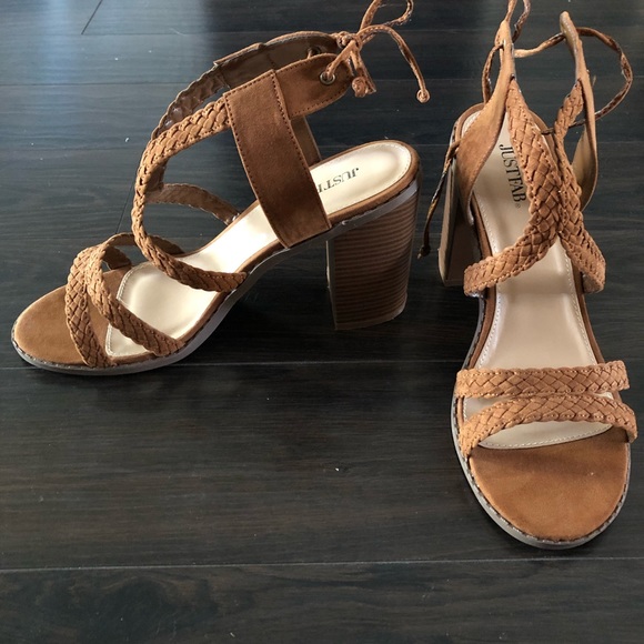 Never been worn, Braided sandal, size 10, 4” heel - Picture 3 of 3